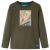 Tricou pentru copii cu mâneci lungi, kaki, 128 GartenMobel Dekor