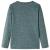 Tricou copii mâneci lungi, verde închis melanj, 128 GartenMobel Dekor