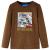 Tricou de copii cu mâneci lungi, coniac melanj, 128 GartenMobel Dekor
