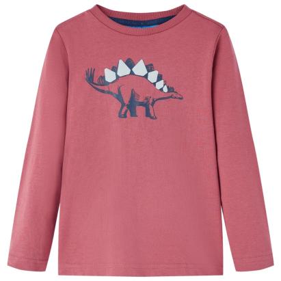 Tricou pentru copii cu mâneci lungi roșu închis 92 GartenMobel Dekor