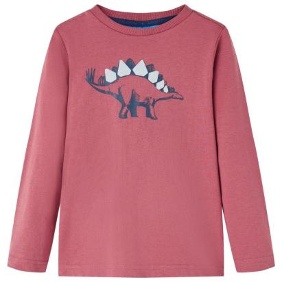 Tricou pentru copii cu mâneci lungi roșu închis 140 GartenMobel Dekor