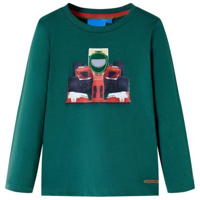 Tricou de copii cu mâneci lungi, verde, 92 GartenMobel Dekor