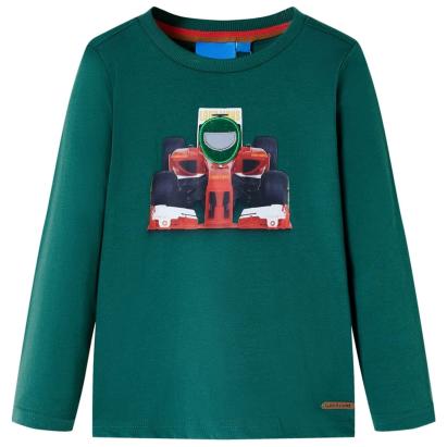Tricou de copii cu mâneci lungi, verde, 116 GartenMobel Dekor