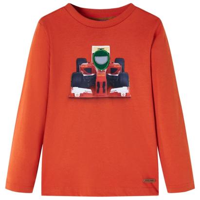 Tricou de copii mâneci lungi, portocaliu, 116 GartenMobel Dekor