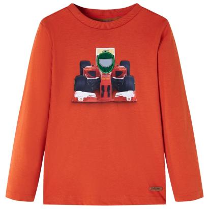 Tricou de copii mâneci lungi, portocaliu, 128 GartenMobel Dekor