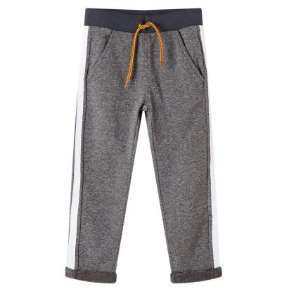 Pantaloni de trening pentru copii, gri închis melanj, 140 GartenMobel Dekor