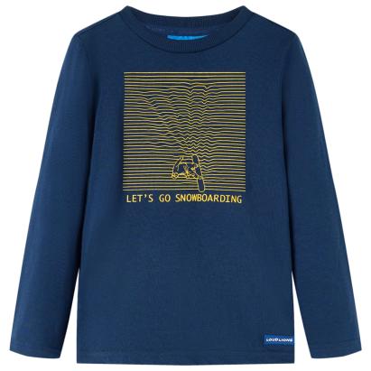 Tricou de copii cu mâneci lungi bleumarin 104 GartenMobel Dekor