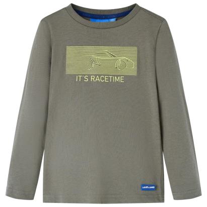 Tricou pentru copii cu mâneci lungi, kaki, 104 GartenMobel Dekor