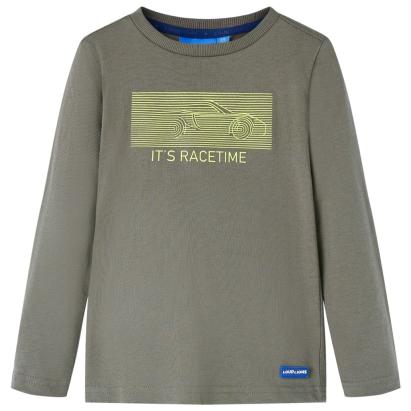 Tricou pentru copii cu mâneci lungi, kaki, 116 GartenMobel Dekor