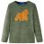 Tricou de copii cu mâneci lungi, kaki melanj, 104 GartenMobel Dekor