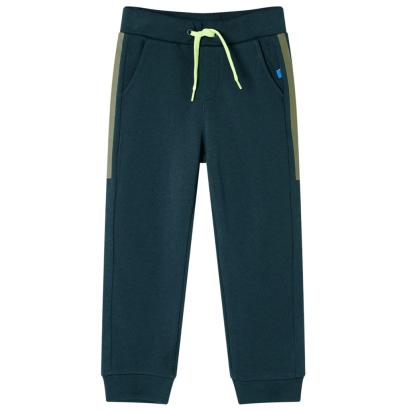 Pantaloni de trening pentru copii cu cordon verde mușchi 128 GartenMobel Dekor