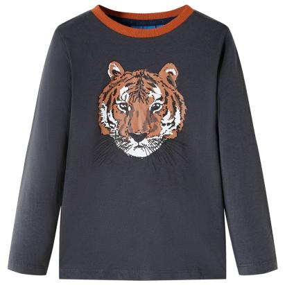 Tricou pentru copii cu mâneci lungi, antracit, 92 GartenMobel Dekor