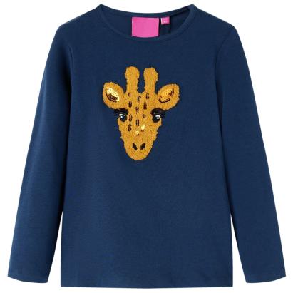 Tricou cu mâneci lungi pentru copii, bleumarin 128 GartenMobel Dekor