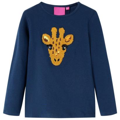 Tricou cu mâneci lungi pentru copii, bleumarin 140 GartenMobel Dekor