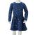 Rochie pentru copii cu mâneci lungi, bleumarin, 128 GartenMobel Dekor