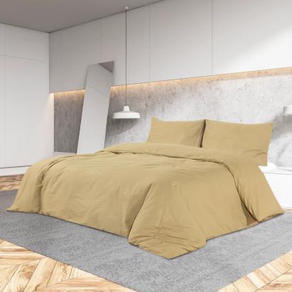 Set cu husă de pilotă, gri taupe, 200x200 cm, microfibră GartenMobel Dekor