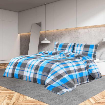 Set cu husă de pilotă, albastru și gri, 225x220 cm, bumbac GartenMobel Dekor