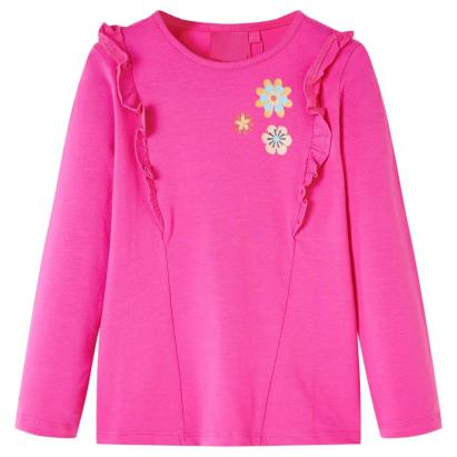 Tricou de copii cu mâneci lungi, roz închis, 116 GartenMobel Dekor