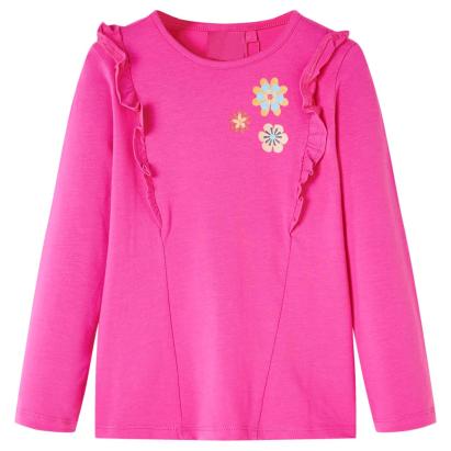 Tricou de copii cu mâneci lungi, roz închis, 140 GartenMobel Dekor