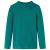 Tricou de copii cu mâneci lungi, tricot cu nervuri, verde închis, 140 GartenMobel Dekor