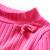 Tricou de copii cu mâneci lungi, tricot cu nervuri, roz aprins, 104 GartenMobel Dekor