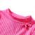 Tricou de copii cu mâneci lungi, tricot cu nervuri, roz aprins, 104 GartenMobel Dekor