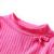 Tricou de copii cu mâneci lungi, tricot cu nervuri, roz aprins, 128 GartenMobel Dekor