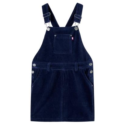 Rochie salopetă pentru copii, velur, bleumarin, 116 GartenMobel Dekor