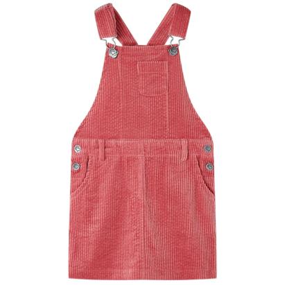 Rochie salopetă pentru copii, velur, roz, 128 GartenMobel Dekor