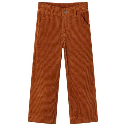 Pantaloni copii din velur, coniac, 92 GartenMobel Dekor