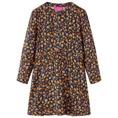 Rochie pentru copii cu mâneci lungi, bleumarin, 104 GartenMobel Dekor