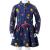 Rochie de copii cu mâneci lungi și șnur bleumarin 92 GartenMobel Dekor
