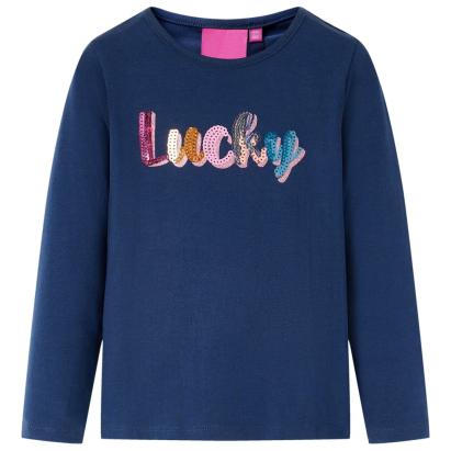 Tricou de copii cu mâneci lungi, bleumarin 104 GartenMobel Dekor