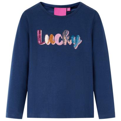 Tricou de copii cu mâneci lungi, bleumarin 128 GartenMobel Dekor