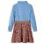 Rochie pentru copii cu mâneci lungi, bleumarin și albastru denim, 92 GartenMobel Dekor