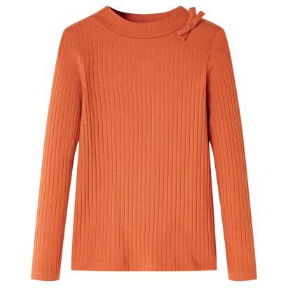 Tricou pentru copii cu mâneci lungi, portocaliu ars, 104 GartenMobel Dekor