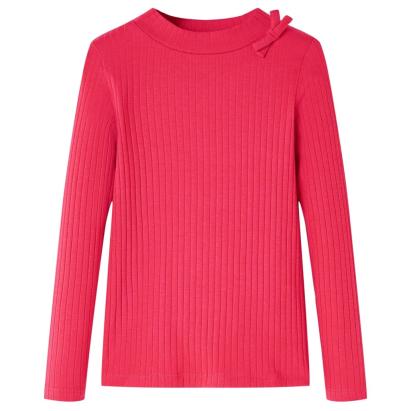 Tricou pentru copii cu mâneci lungi, roz aprins, 128 GartenMobel Dekor