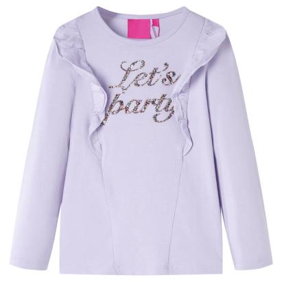 Tricou pentru copii cu mâneci lungi, lila, 104 GartenMobel Dekor