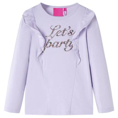 Tricou pentru copii cu mâneci lungi, lila, 116 GartenMobel Dekor