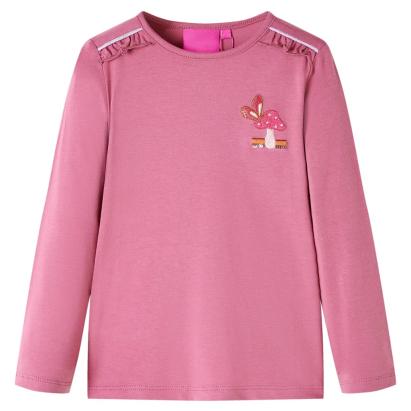 Tricou pentru copii cu mâneci lungi, zmeuriu, 92 GartenMobel Dekor