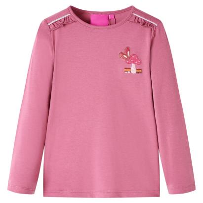 Tricou pentru copii cu mâneci lungi, zmeuriu, 116 GartenMobel Dekor
