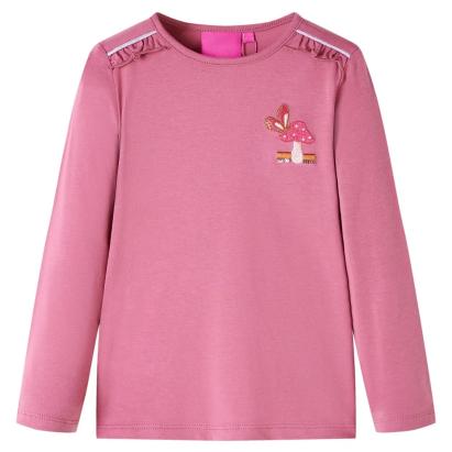 Tricou pentru copii cu mâneci lungi, zmeuriu, 140 GartenMobel Dekor
