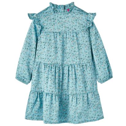 Rochie pentru copii cu mâneci lungi, albastru, 116 GartenMobel Dekor