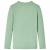 Tricou de copii cu mâneci lungi, guler tunică, verde mentă închis, 140 GartenMobel Dekor