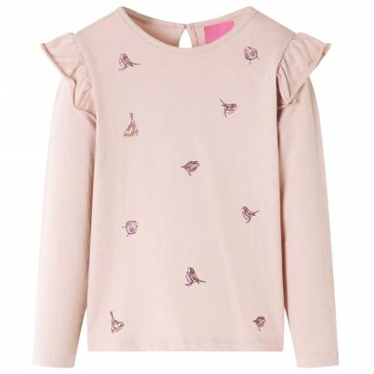 Tricou pentru copii cu mâneci lungi roz 92 GartenMobel Dekor