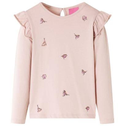 Tricou cu mâneci lungi, pentru copii, roz, 128 GartenMobel Dekor