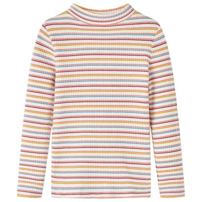 Tricou de copii cu mâneci lungi, ecru, 128 GartenMobel Dekor
