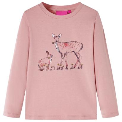 Tricou de copii cu mâneci lungi, roz, 92 GartenMobel Dekor