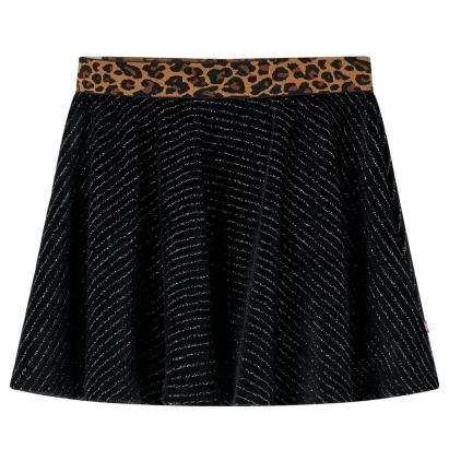 Fusta de copii cu talie leopard, negru, 92 GartenMobel Dekor