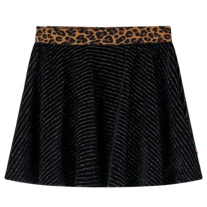 Fusta de copii cu talie leopard, negru, 104 GartenMobel Dekor